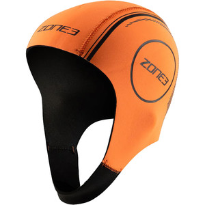 2022 Zone3 Neoprene Swimming Cap NA18UNSC1 - Orange