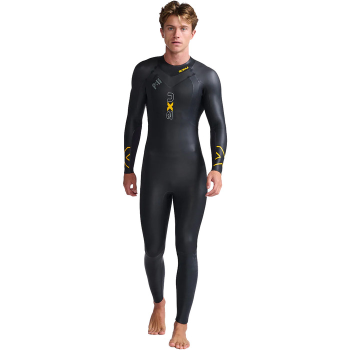 2024 2XU Heren P:1 Propel Swim Wetsuit MW4991c - Black / Ambition