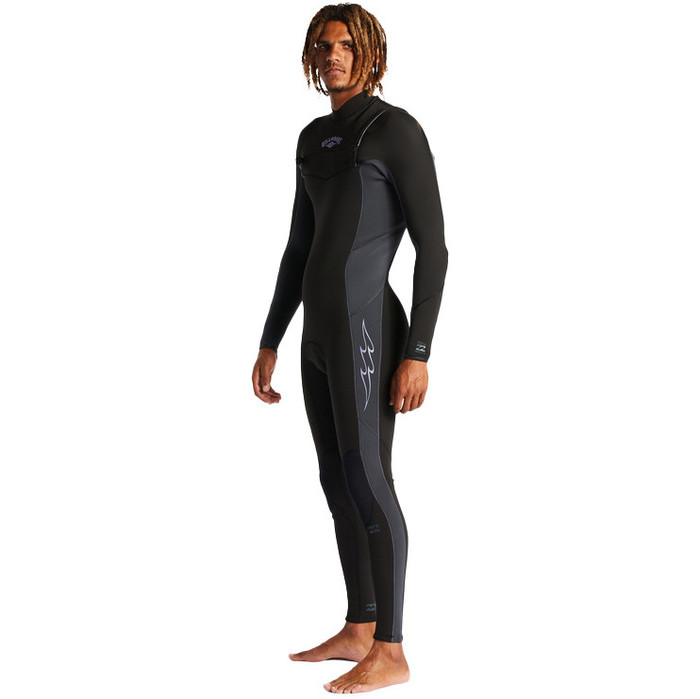 2023 Billabong Mens Absolute 4/3mm GBS Chest Zip Wetsuit ABYW100193 - Black Purps