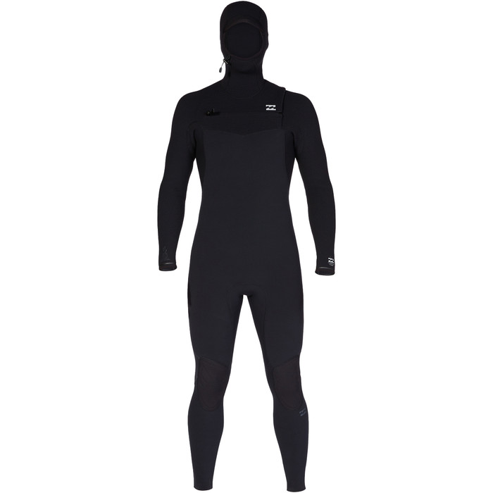 2023 Billabong Mens Furnace Comp Hood 4/3mm Chest Zip Wetsuit ABYW200112 - Black