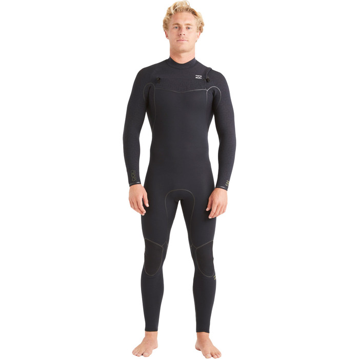 2023 Billabong Hombres Furnace Natural 4/3mm Chest Zip Neopreno ABYW100227 - Black