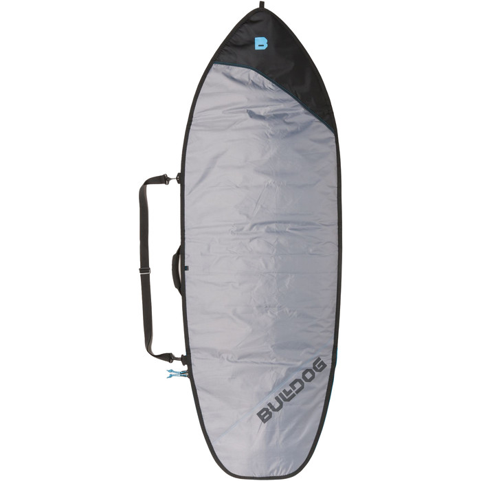2024 Bulldog Essentials Fish Surfboard Bag BDBBEF - Grey / Cyan