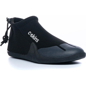 2024 C-Skins Junior Legend 3mm Round Toe Reef Boots C-RBLEJ - Black / Flash Green / Charcoal
