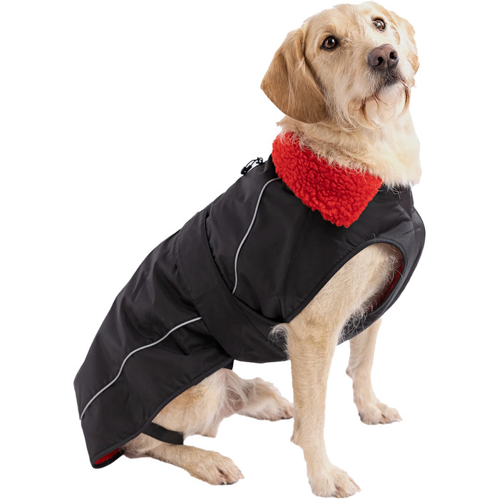 2024 Dryrobe Dog Coat V3 DRV3 - Black / Red - Accessories - Dog
