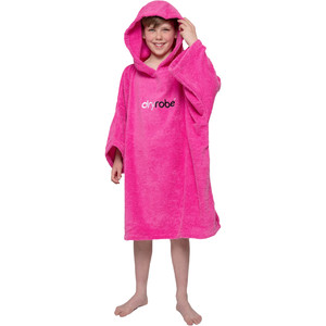 2023 Dryrobe Junior Organic Cotton Hooded Towel Puslekappe / Poncho V3OCT - Pink