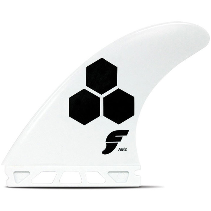 2024 Futures AM2 Thermotech Tri Large Surfboard Flossen FTAM2 - White