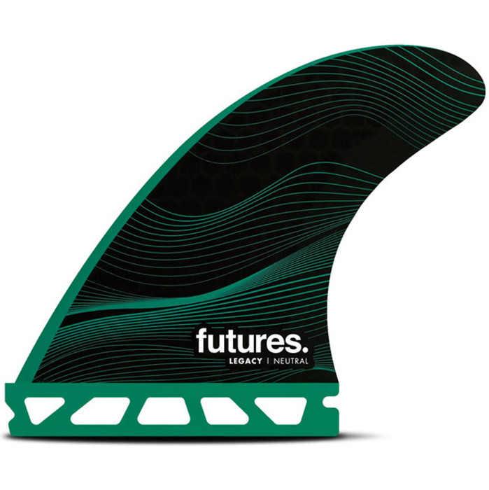2024 Futures F6 Legacy Serie Honeycomb Tri Medium Surfboard Flossen FHCF6 - Green