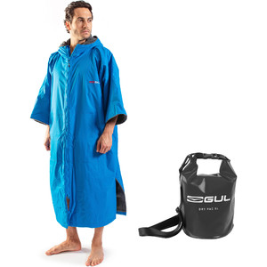2023 GUL Evorobe Hooded Changing Robe & Gul 5L Heavy Duty Dry Bag Bundle AC0128NAV1 - Blue / Grey / Black