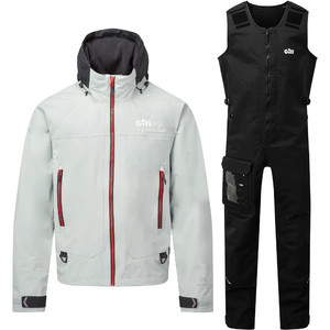 2024 Gill Verso Inshore Racing Jacket & Trouser Combi Set V101jv101t - Light Grey