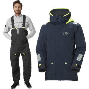 2023 Helly Hansen Mens Skagen Offshore Sailing Jacket & Trouser Combi Set 3425534254 - Ebony / Navy