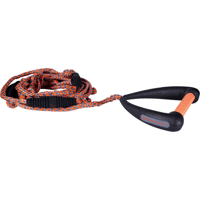 2023 Hyperlite Pro 25FT Surf Rope With Handle HA-PK-WS - Black / Orange