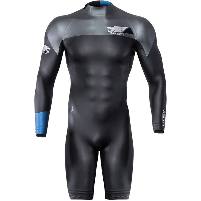 2024 HO Sports Syndicate Dry-Flex 1.5mm Long Sleeve Back Zip Shorty Wetsuit HA-WET-SYN-LS - Black