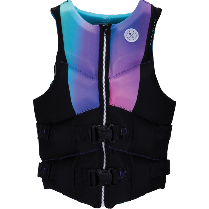 2024 Hyperlite Frauen Logic CGA Wake Impact Vest H23V-CGA-W - Black / Purple