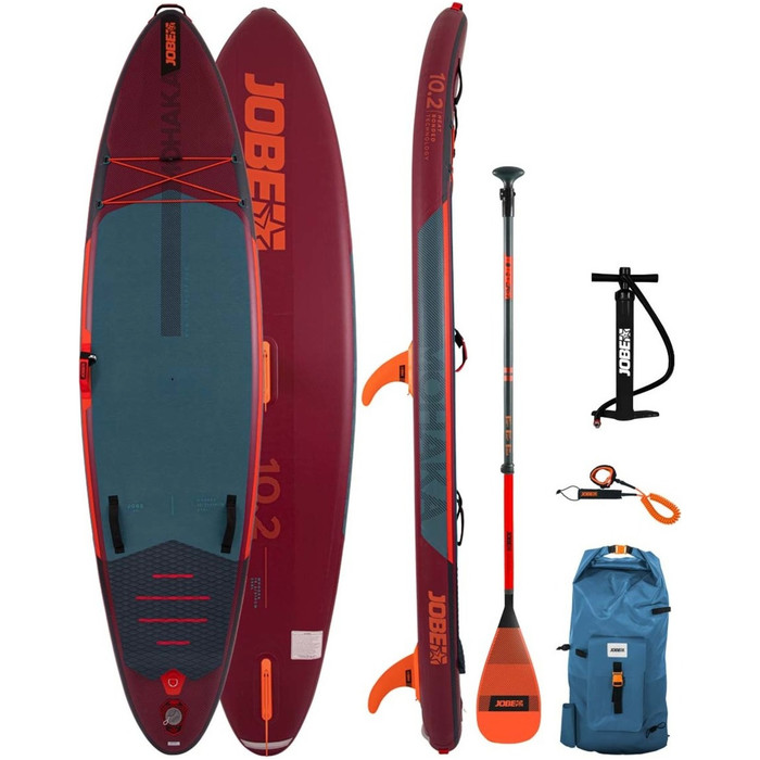 2023 Jobe Aero Mohaka 10'2 Stand Up Paddle Board Pakke 486422002 - Rd/orange - Board, Taske, Pumpe, Pagaj & Leash