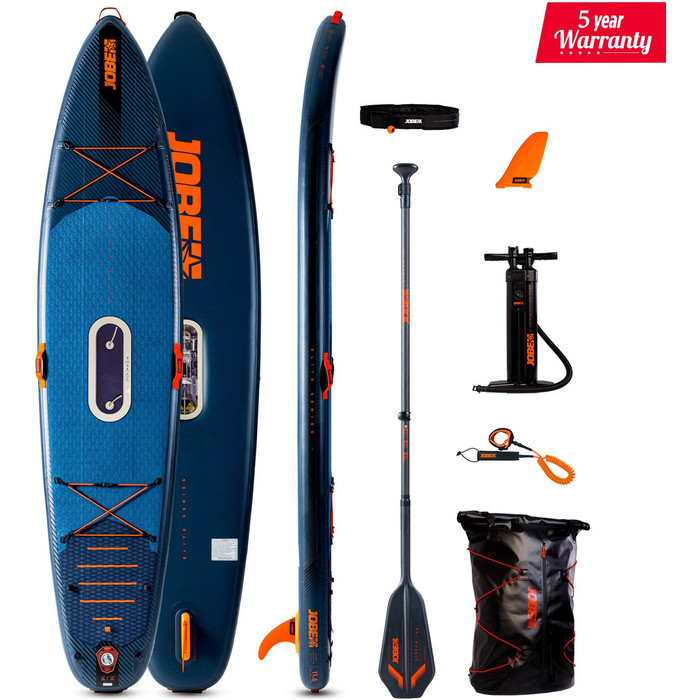 2023 Jobe E-Duna Elite 11'6 Inflatable Paddle Board Package 488823001 - Blue - Board, Bag, Pump, Paddle, Fin & Leash
