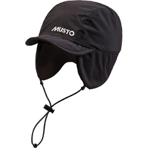 2023 Musto Mens MPX Fleece Lined Waterproof Cap 82268 - Black