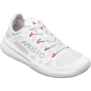 2023 Musto Womens Dynamic Pro II Adapt Sailing Shoes 82028 - White / Platinum / Oxy Fir