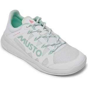 2023 Musto Mujeres Dynamic Pro Ii Adapt Sailing Shoes 82028 - Blanco / Platino / Oxi Abeto