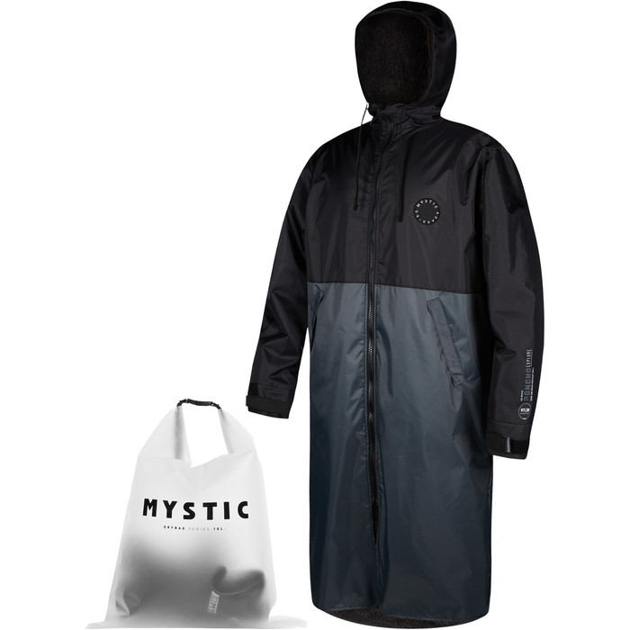 2023 Mystic Deluxe Explore Poncho / Cambiador Robe Y Bolsa Para Neopreno - Negro