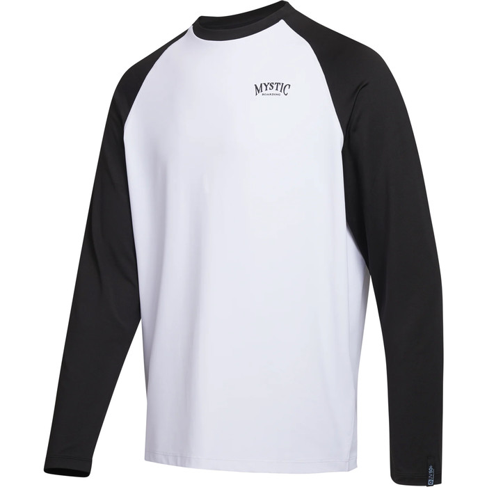 2023 Mystic Mens Bolt Pitkhihainen Quickdry T-paita 35001.23015 - Musta/valkoinen
