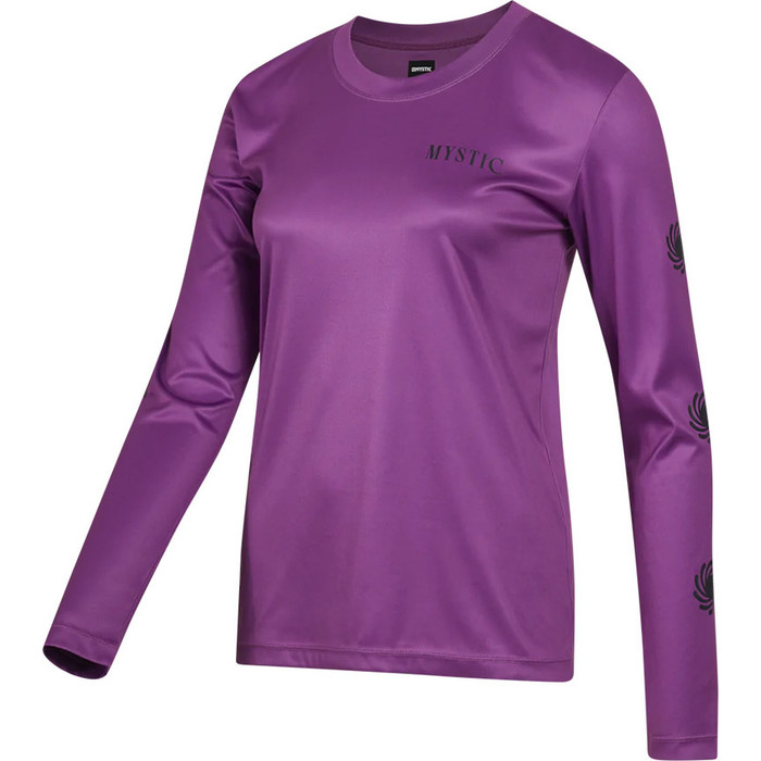 2023 Mystic Womens Jayde Lange Mouw UV Rash Vest 35001.230156 - Sunset Purple