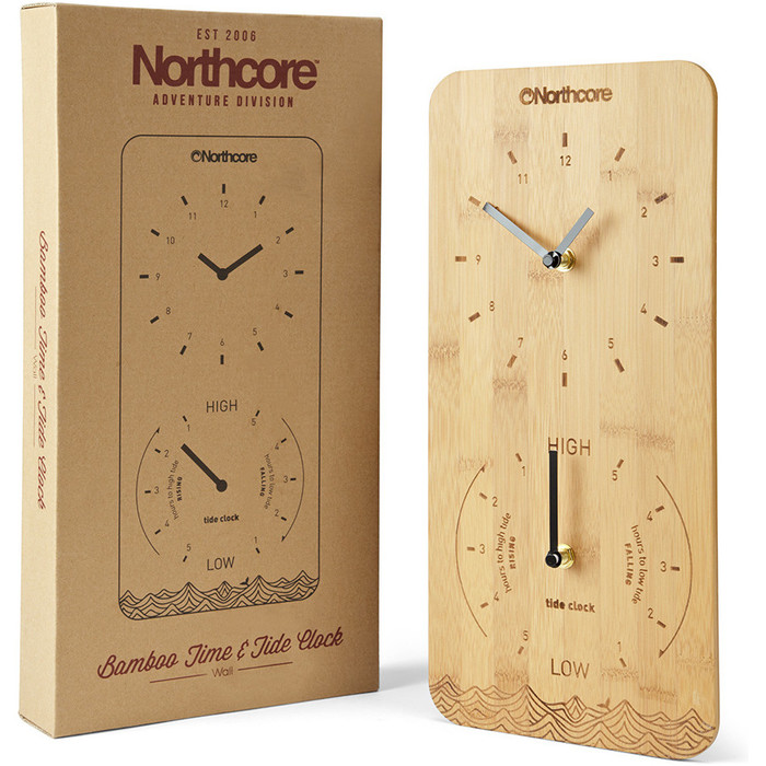 2024 Northcore Wall Mounted Bamboo Time & Tide Clock NOCO88D