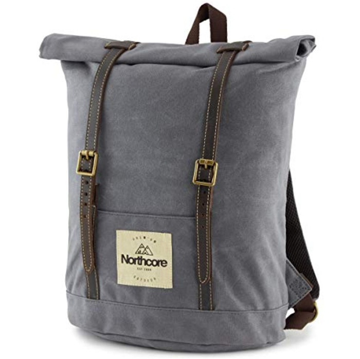 2024 Northcore Waxed Canvas Back Pack NOCO118 - Stone Grey