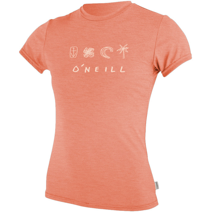 2023 O'Neill Girls Hybrid Short Sleeve Sun Shirt 5566 - Nectar