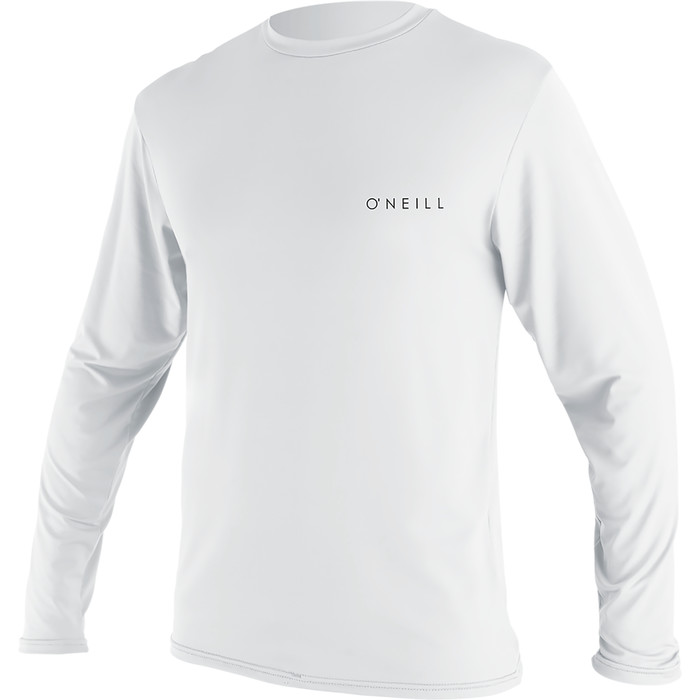 2024 O'Neill Mens Basic Skins 30+ Long Sleeve Sun Shirt 5088 - White