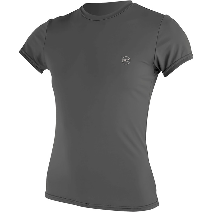 2023 O'Neill Womens Basic Skins 30+ Short Sleeve Sun Shirt 5089 - Graphite