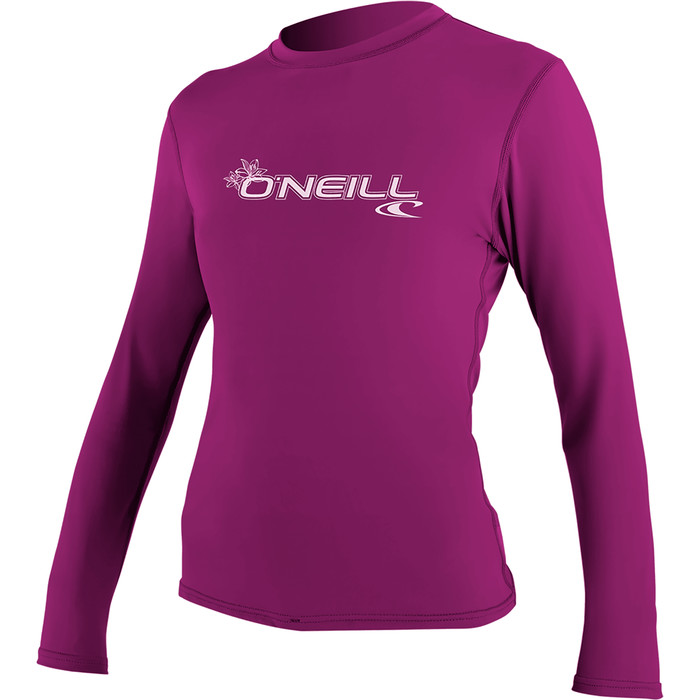 2024 O'Neill Womens Basic Skins Long Sleeve Rash Tee 4340 - Fox Pink
