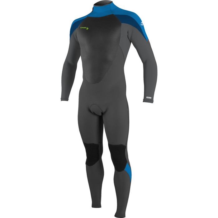2024 O'Neill Youth Epic 4/3mm Rug Ritssluiting Gbs Wetsuit 4216B - Black / Bali Blue