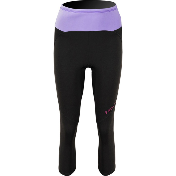 2023 Prolimit Mujer Airmax 1mm Neopreno SUP 3/4 Length Trousers 400.14750.040 - Black / Lavender