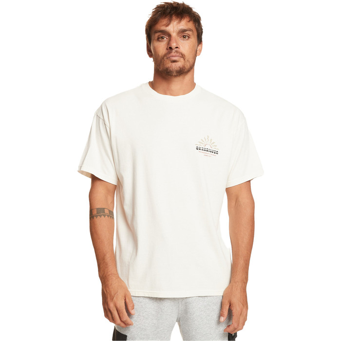 2024 Quiksilver Mens Bloom T-Shirt Birch - - T-Shirts Mens Clothing - Watersports Outlet EQYZT07489 - 