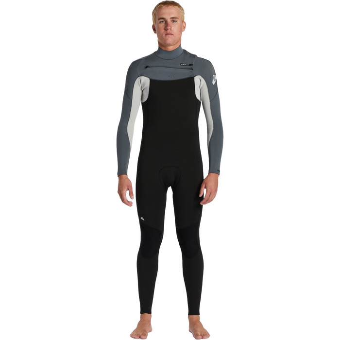 2024 Quiksilver Hombres Everyday Sessions 4/3mm Gbs Chest Zip Neopreno EQYW103201 - Black / Ash
