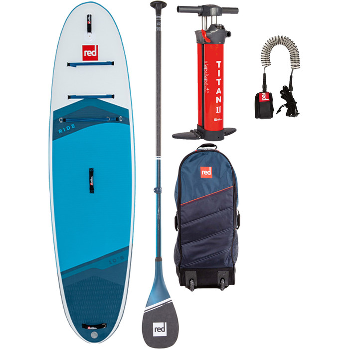 2024 Red Paddle Co 10'6 Ride Stand Up Paddle Board, Tas, Peddel, Pomp & Leash - Prime pakket