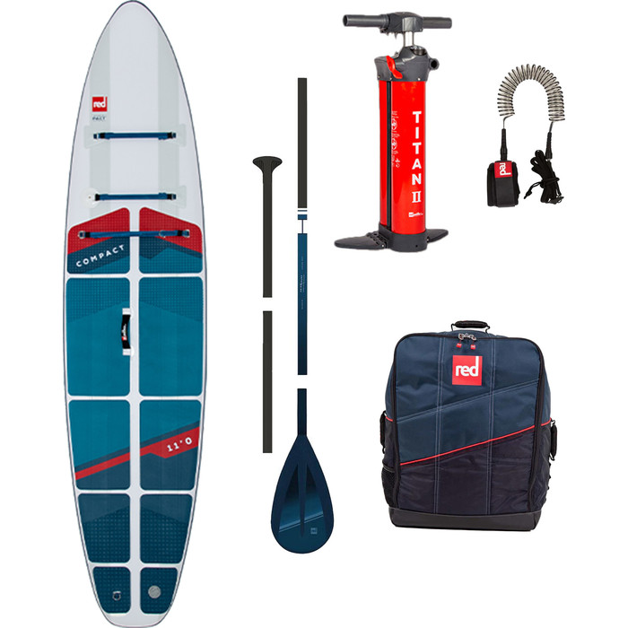 2024 Red Paddle Co 11'0 Compact Stand Up Paddle Board, Tas, Peddel, Pomp & Leash - Pakket