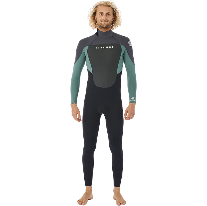 2023 Rip Curl Mens Omega Eco 4/3mm Back Zip Wetsuit 138MFS - Muted Green
