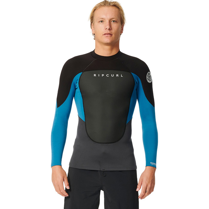 2023 Rip Curl Mens Omega 1.5mm Long Sleeve Wetsuit Jacket 112MWJ - Blue