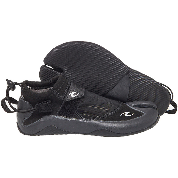 2024 Rip Curl Reefer 1.5mm Split Toe Wetsuit Shoes WBO1AT - Black / Charcoal