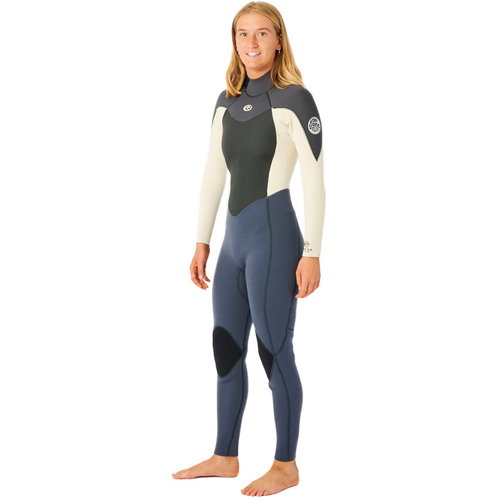 2023 Rip Curl Womens Omega Eco 4/3mm Back Zip Wetsuit 142WFS - Charcoal Grey