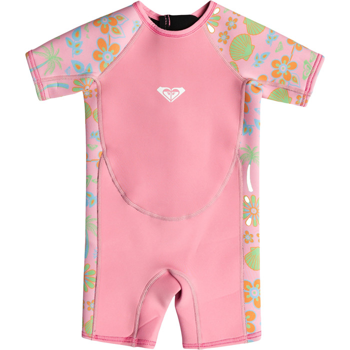 2023 Roxy Toddler Swell Series 1.5mm Back Zip Shorty Wetsuit EROW503003 - Tanager / Floral