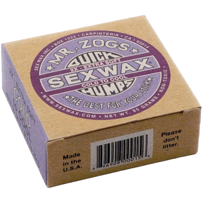 2024 Sex Wax Quick Humps Cool to Cold Surf Wax SWWQH - Purple