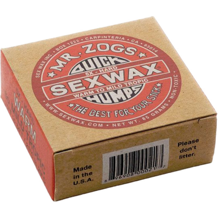 2024 Sex Wax Quick Humps Warm To Mild Tropic Surf Wax Swwqh - Rouge