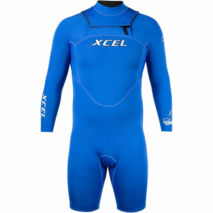 2024 Xcel Hommes Archy's X1 2mm Manches Longues Chest Zip Shorty Combinaison Noprne MN211ZF3 - All Royal