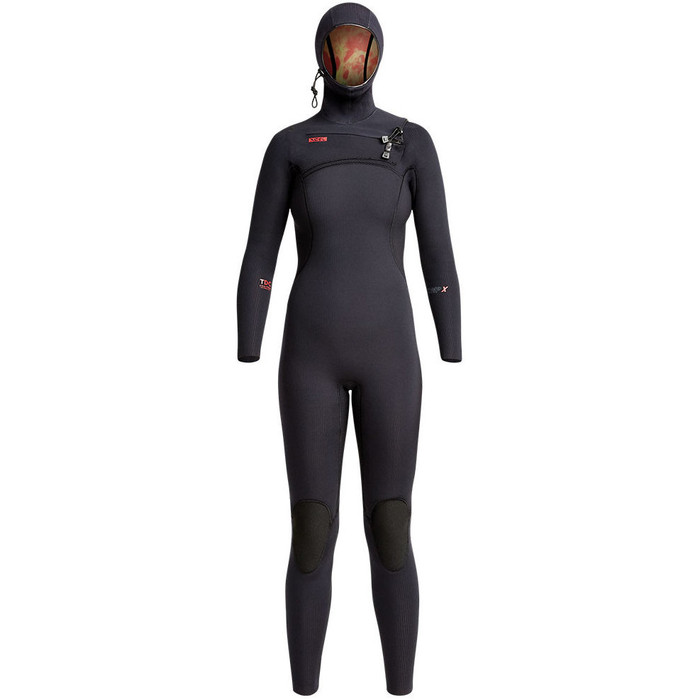 2023 Xcel Womens Comp X 5.5/4.5mm Hooded Chest Zip Wetsuit XW23WN55C2H0 - Black