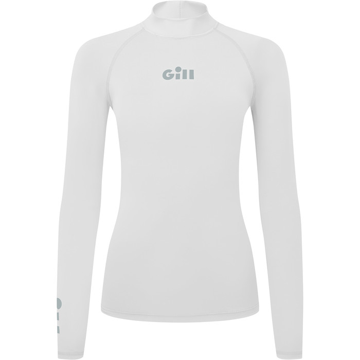 2024 Gill Womens Zenzero Long Sleeve Rash Vest 5109W - White