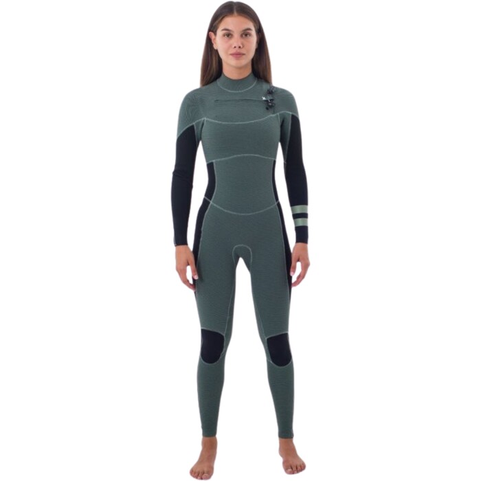 Hurley Womens Plus 4/3mm Chest Zip Wetsuit WFS0012403 Black