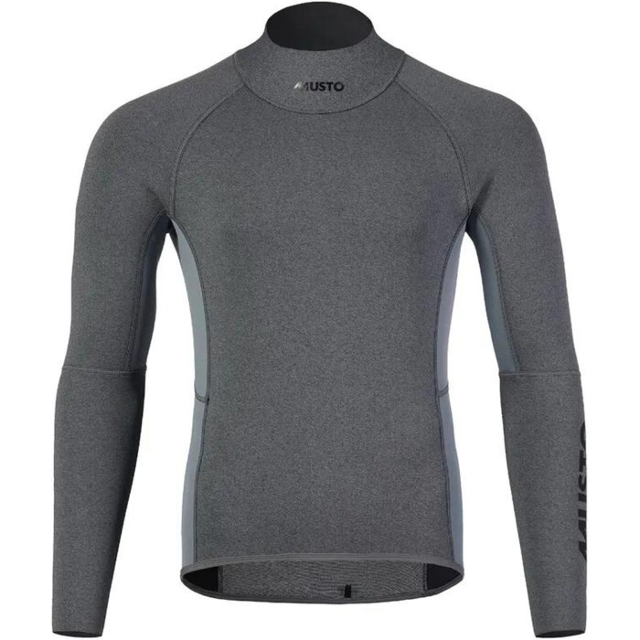 2024 Musto Hommes Champ Manches Longues 2mm Neoprene Top 82415 - Dark Grey / Marle