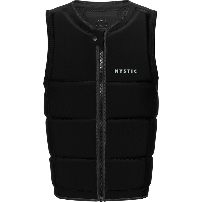 2024 Mystic Da Uomo Brand Front Zip Wake Impact Vest 35005.240215 - Black